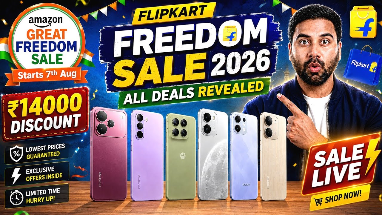 Flipkart Freedom Sale 2026 Mobile Offer Received 🔥 Freedom Sale 2026 Amzon & Flipkart All Best Deals