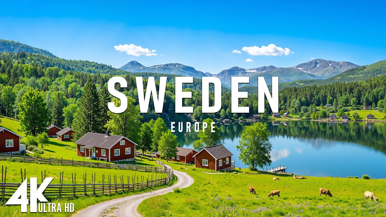 Sweden 4K - Lake Districts, Coastal Roads & Timeless Serenity | Relaxing Music
