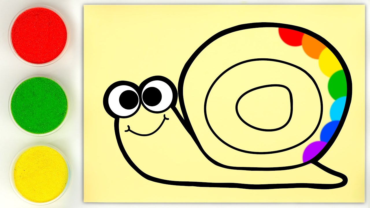 Sand painting snail for Kids and Toddlers