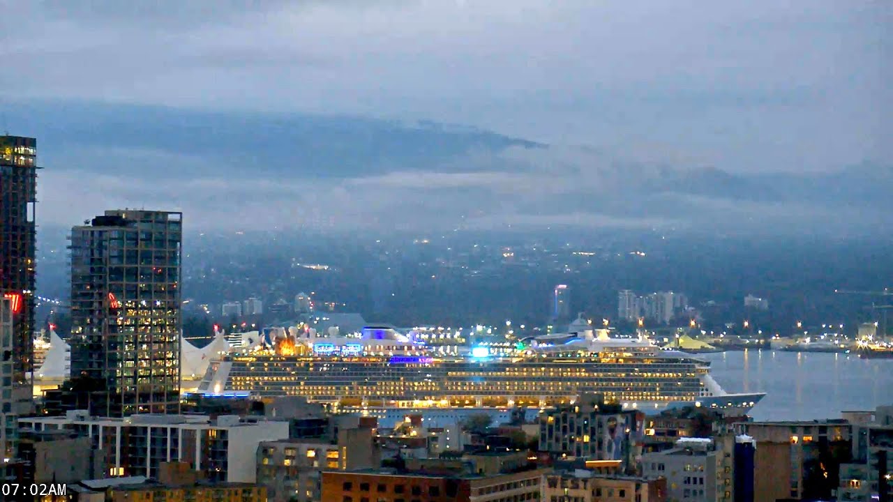 Vancouver LIVE: Anthem of the Seas & Koningsdam Cruise Ship Giants Vancouver Livestream LiveCam