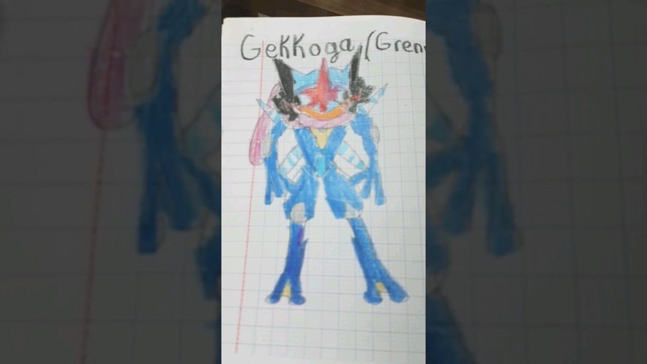 Vẽ pok&eacute;mon Gekkoga(Greninja)