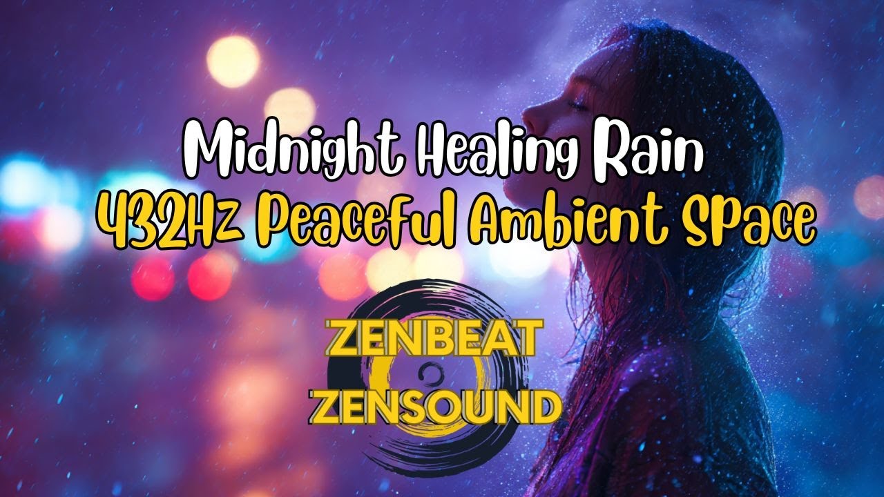 Midnight Healing Rain 432Hz Peaceful Ambient Space
