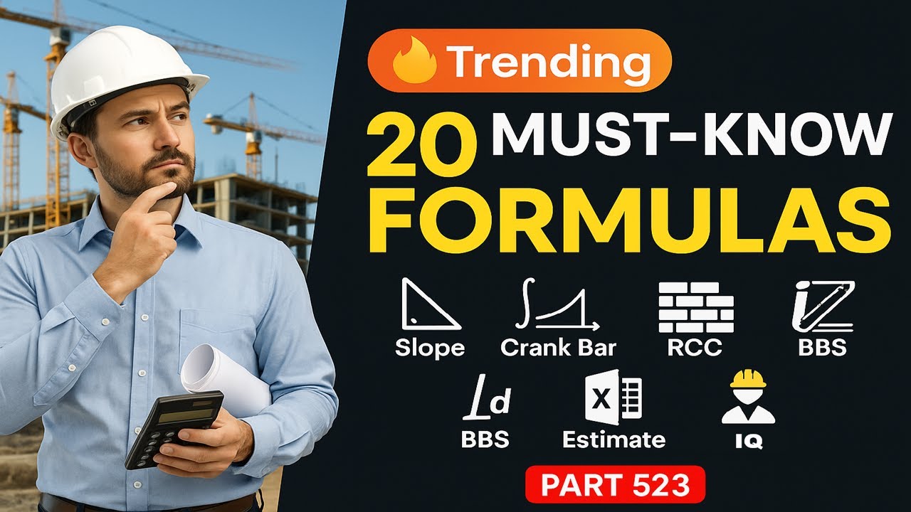 Daily Construction Site पर Use होने वाले 20 Important Formulas 🔥 @gharnirmanbymukesh