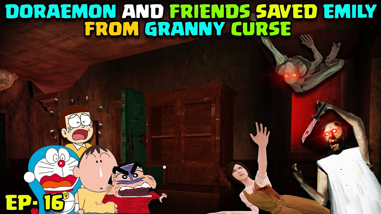 😱 Doraemon and Friends saved Emily from granny's curse I granny vs doraemon I  doraemon granny