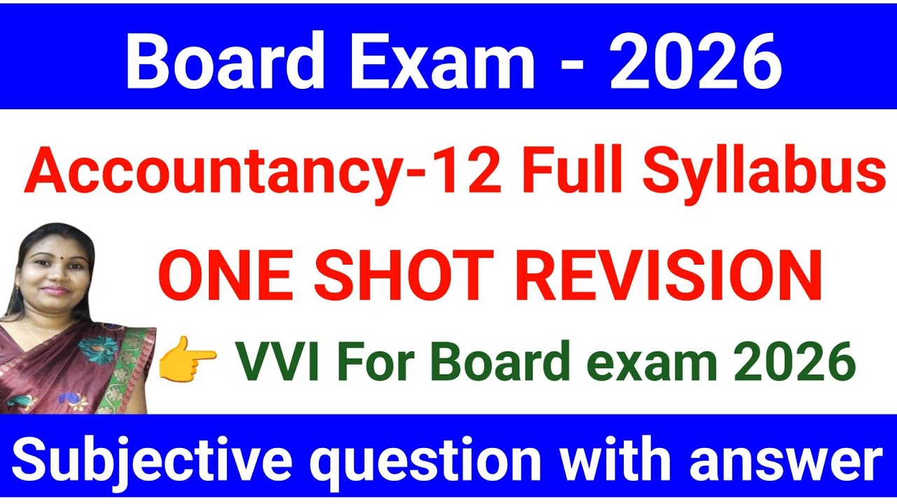 Account 12 full syllabus One shot revision l very very important theory with answer l VVI for  2025