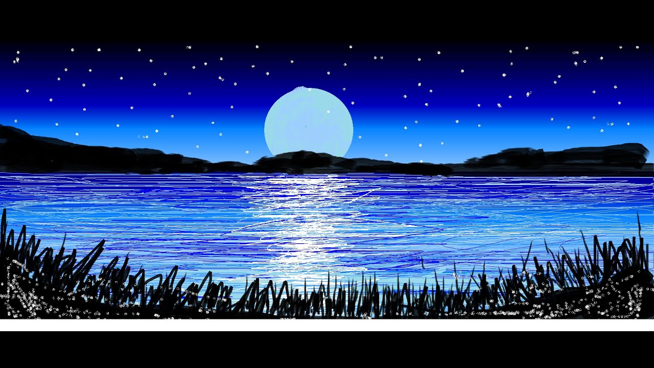 How to draw a beautiful riverside drawing in MS Paint | MS Paint | Ishan Media