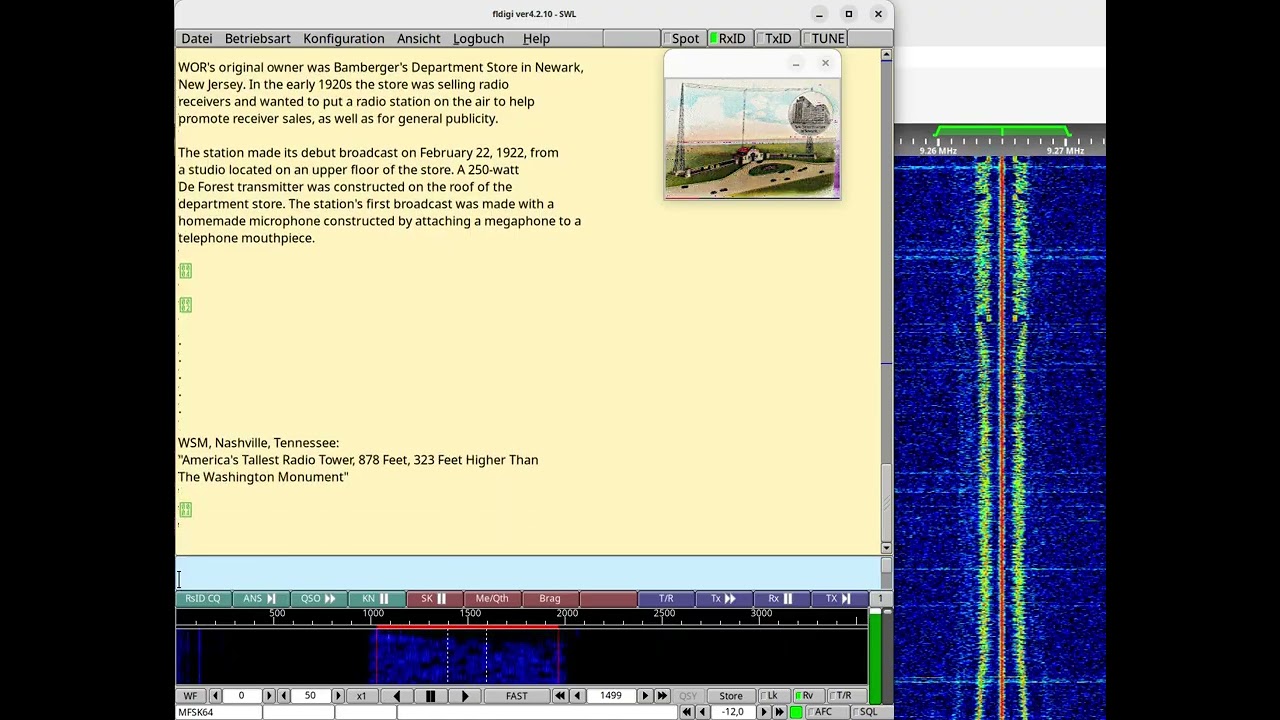 📻📝🖼️ Shortwave Radiogram [SWRG 433 9265 0330-0400] (full) #shortwave #radiogram