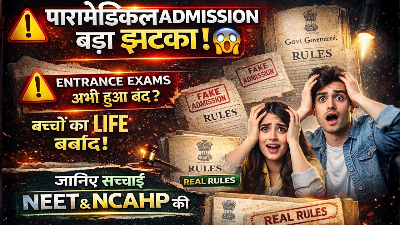 Paramedical Courses Admission 2026 से बंद! 😱 NCAHP का बड़ा फैसला | अब सिर्फ NEET से Entry? 