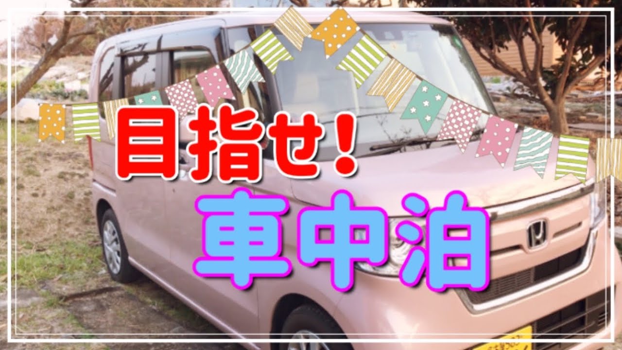 【車中泊】アラ還おばちゃんの生活感ありあり動画 N-boxを車中泊仕様に！
