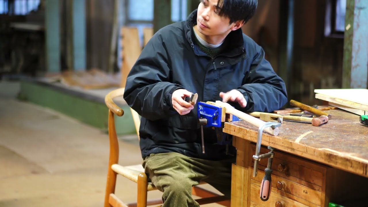 玄能の柄を仕込んでみました。浩樹作80匁黒四角玄能