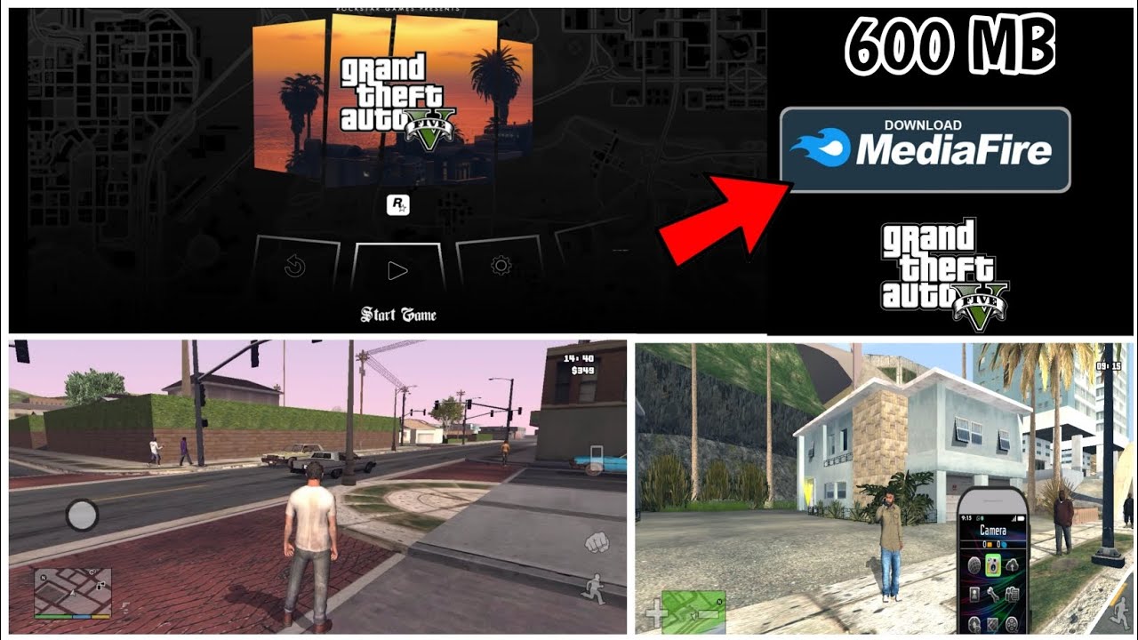 MEDIAFIRE LINK 600 MB - GTA 5 MODPACK IN GTA SANANDREAS ANDROID