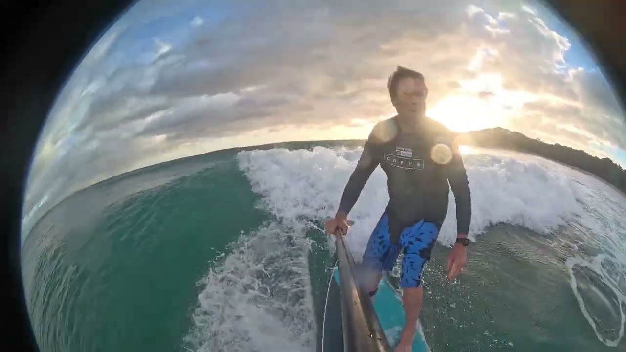 Supping Cylinder , Challenging conditions . Sup & surfing