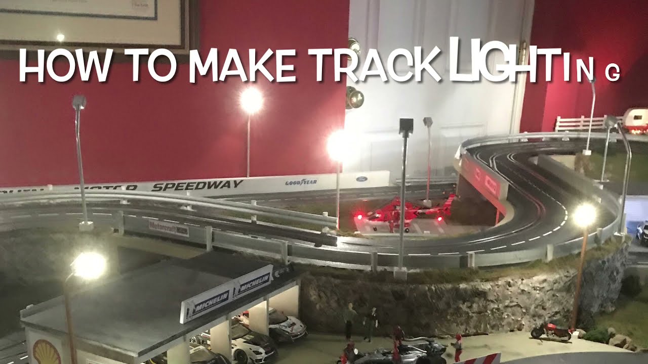 how to make lighting for slot car track
