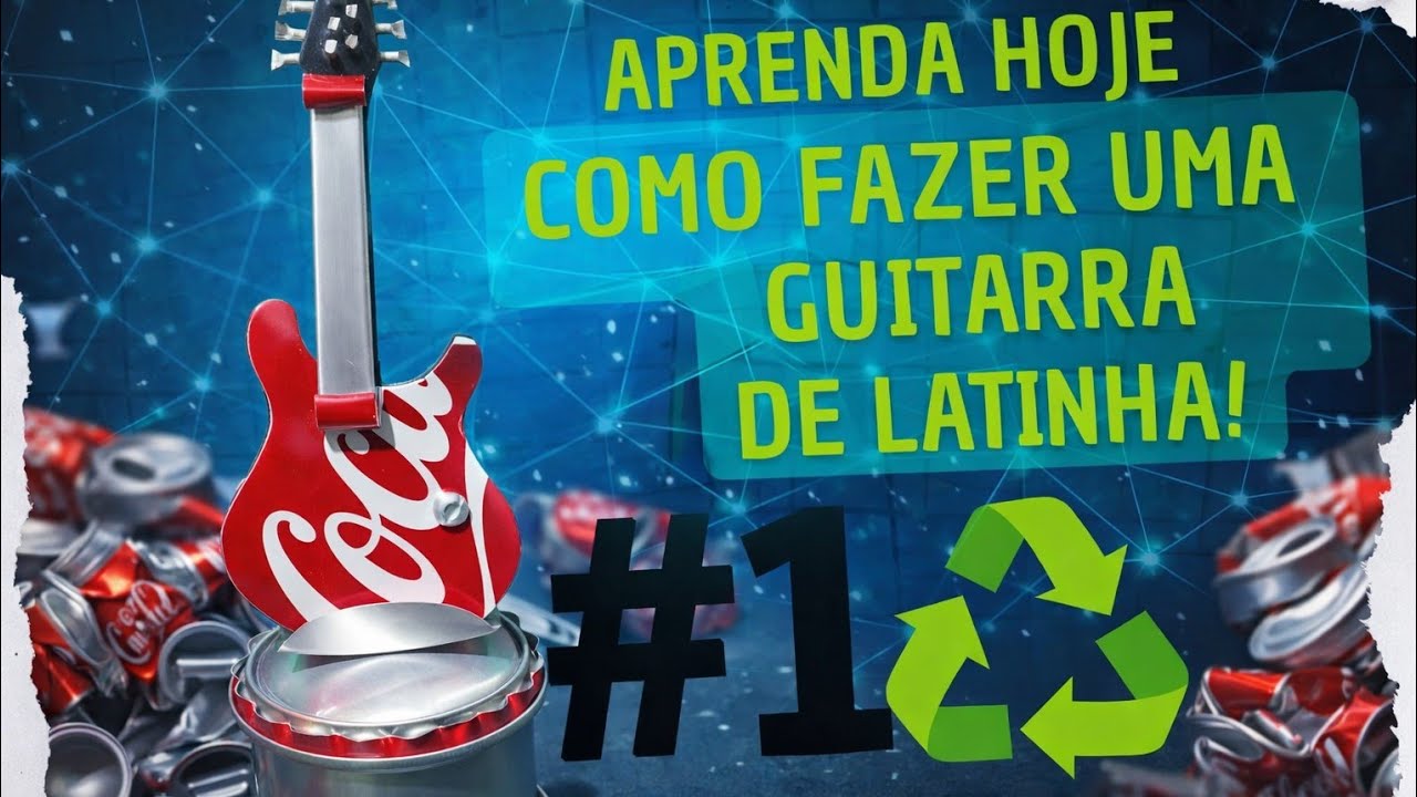 Como fazer  uma Guitarrinha  utilizando  latinha  e capinha  de DVD  parte 1
