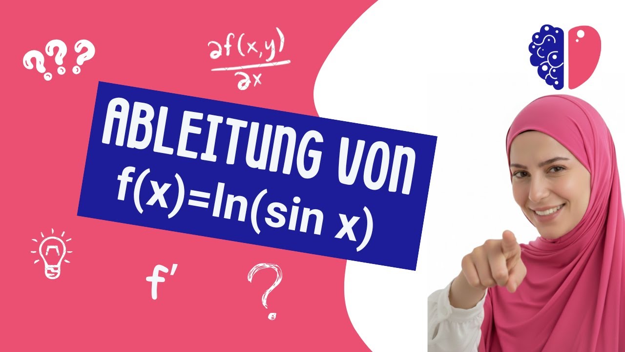 Ableitung einer verketteten Funktion mit ln und sin - Kettenregel - natürlicher Logarithmus