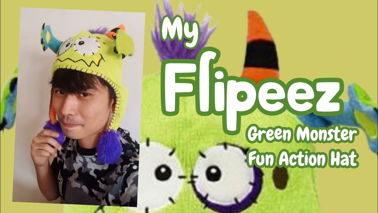 My Flipeez (Green Monster) Fun Action Hat 😀👍