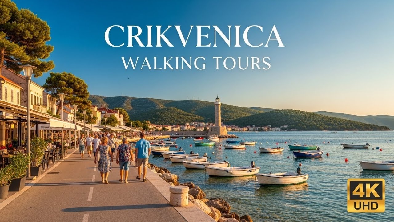 Walking Tour in Crikvenica, Croatia 🇭🇷 2025 | Seaside Promenade, Beaches & History in 4K