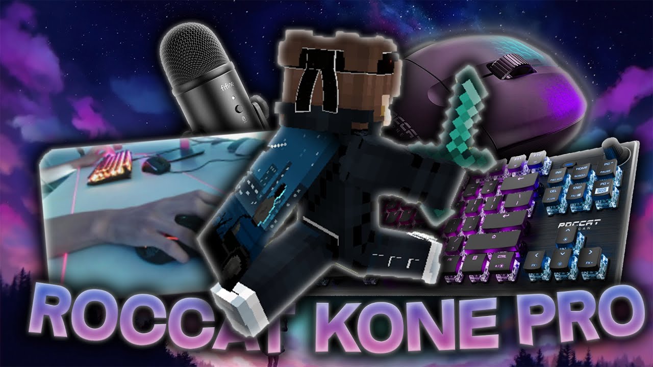 (ROCCAT KONE PRO) Keyboard + Mouse ASMR Sounds (Handcam) | Hypixel Bedwars