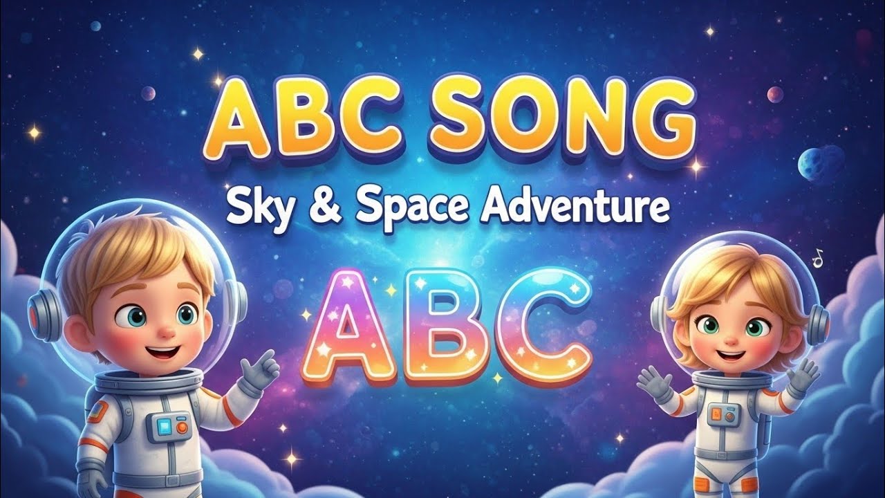 ABC Song 🌌 | Sky & Space Adventure 🚀 | Learn Alphabet A–Z for Kids | ABC Rhymes