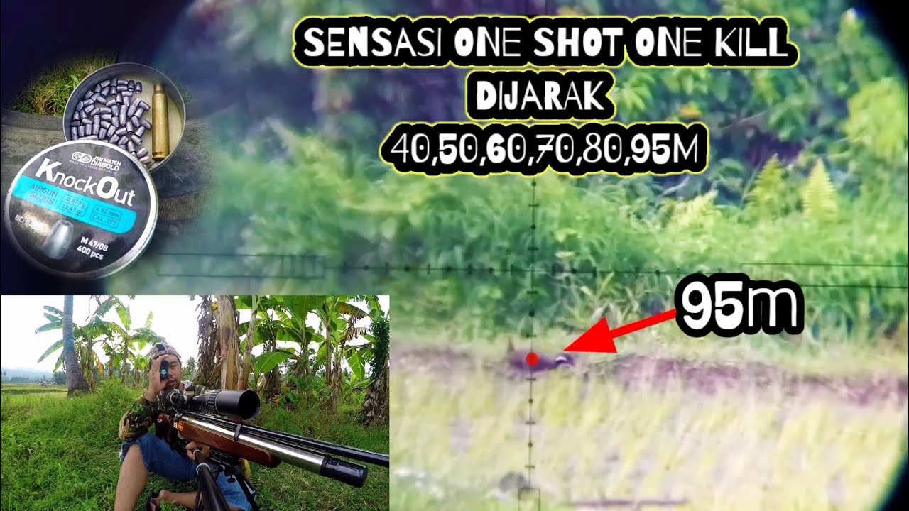 SENSASI LONG RANGE MENGGUNAKAN PCP MOUSER,  MOMEN NGERAMBO ONE SHOT ONE KILL DIJARAK YG BERVARIASI..