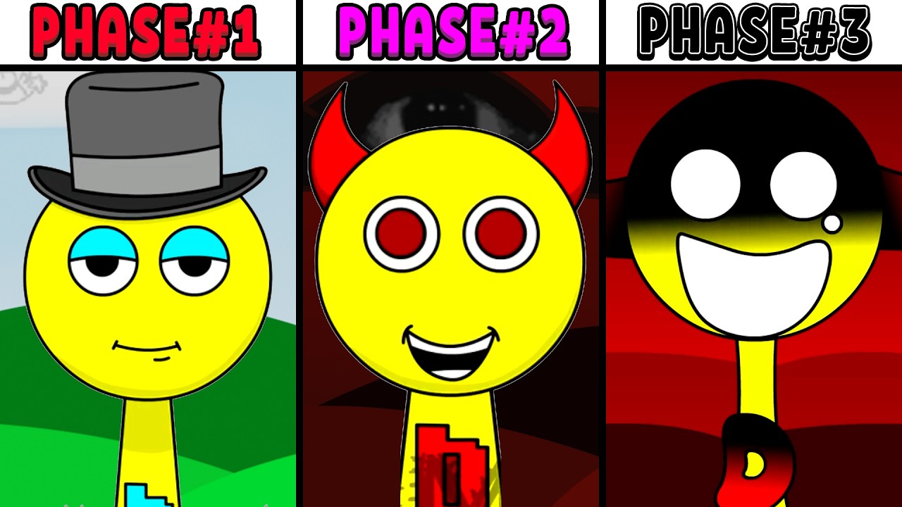 All Phases in New Incredibox Sprunki Oc of Bombom: From Phase 1 to Phase 3