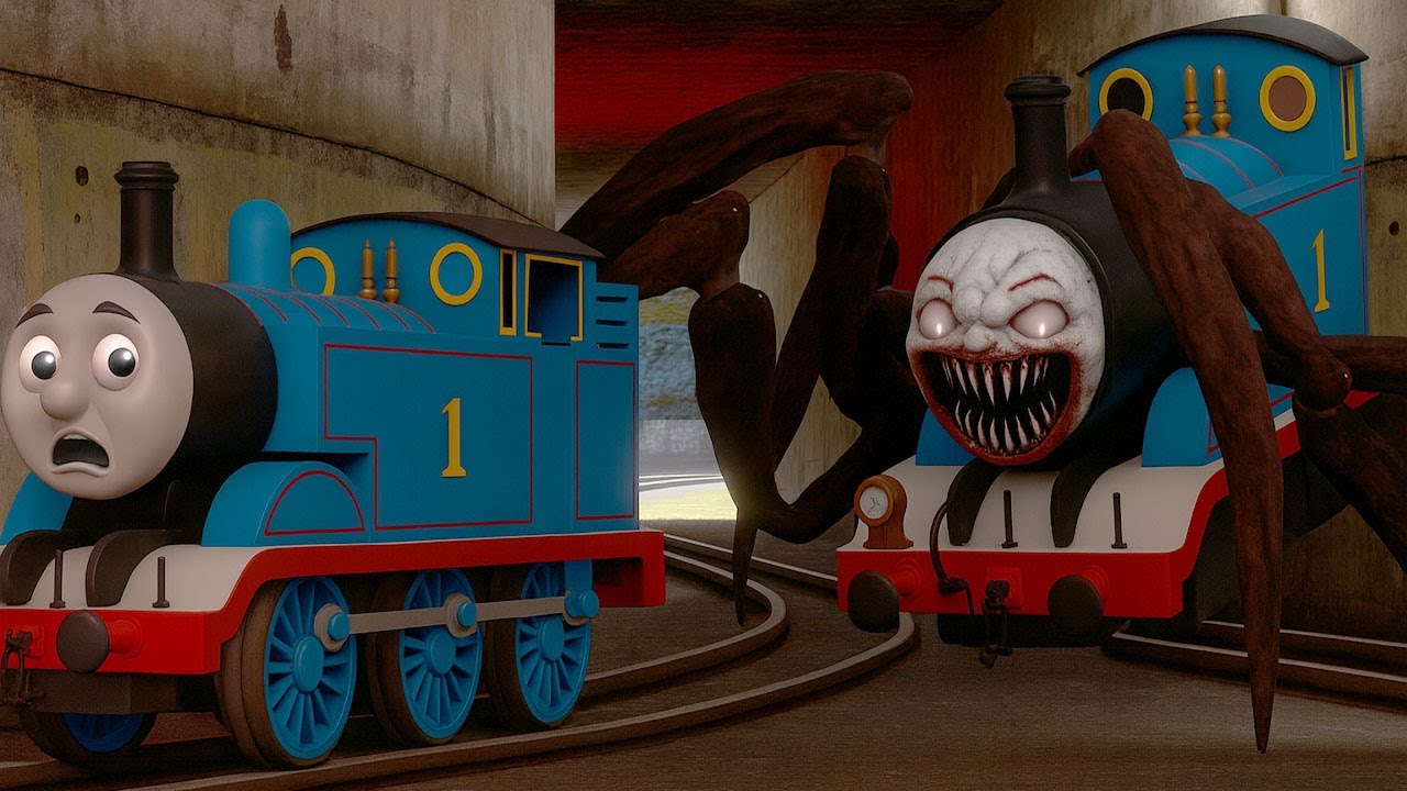 Building a Thomas Train Chased By CURSED THOMAS GIANT HORROR APOCALYPSE ATTACK in GMod...