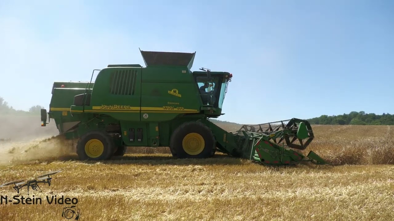 Winter Gerste Ernte 2024 mit dem John Deere 9780i CTS Mähdrescher Getreideernte 2024  harvest