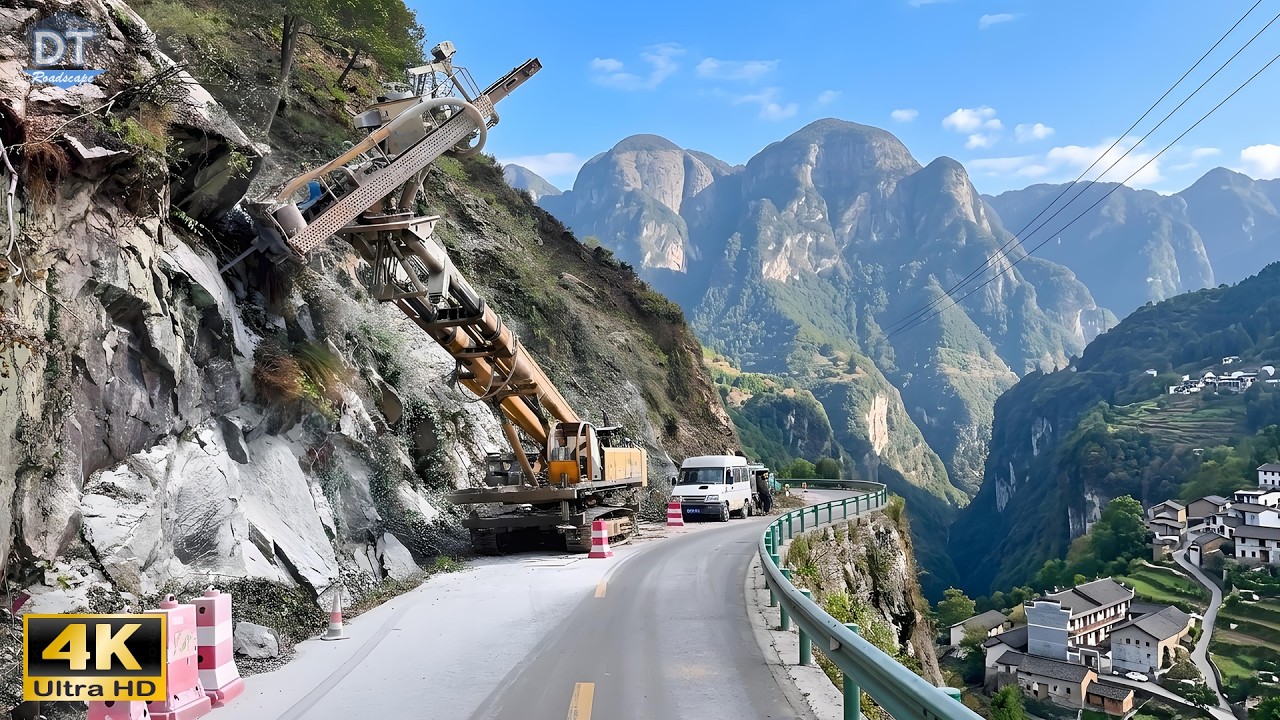 Mount Jiuhua Scenic Drive | 4K HDR &ndash; A Mountain Road Carved Through the Valleys