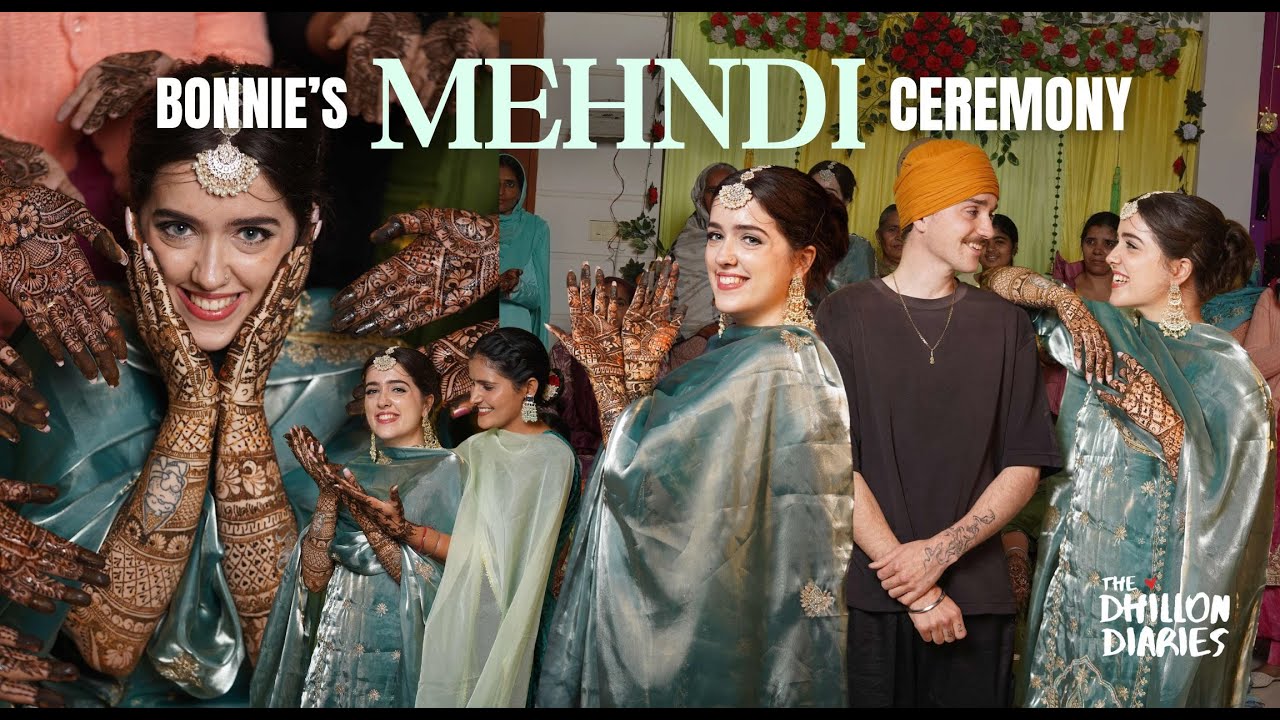 Bonnie's MEHNDI Ceremony🩵 | Aussie x Punjabi Wedding #punjabicouple