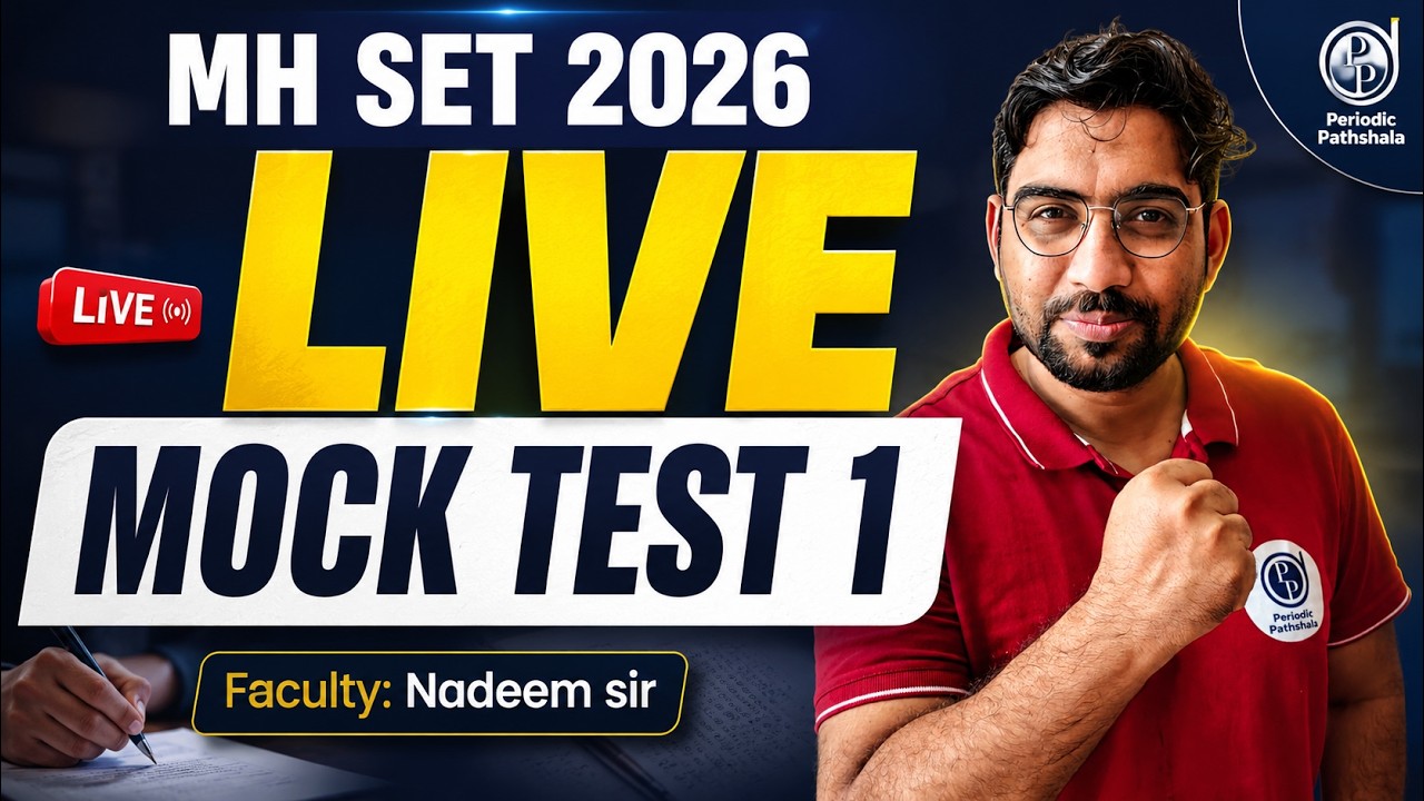 🔥 MH SET 2026 Chemical Science | LIVE Mock Test 1 🎯 | Full Exam Practice | Nadeem Sir