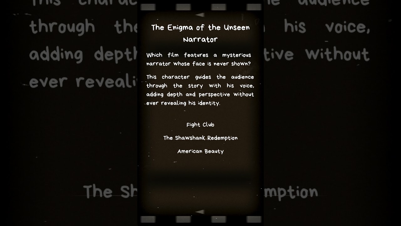 Ultimate Film Trivia Challenge: The Enigma of the Unseen Narrator #cinemachallenge #filmtrivia