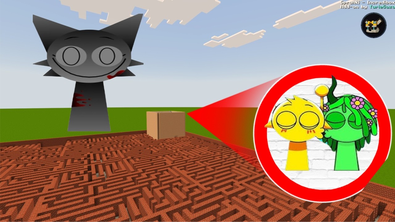 Durple and Bodybuilder in Maze Gmod Minecraft Raddy NEW Incredibox Sprunki