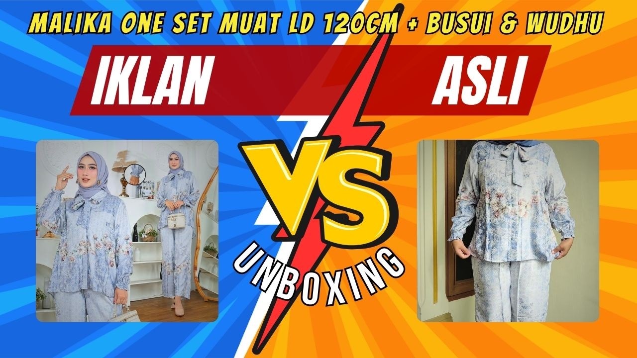 One Set Malika Celana Lebaran Wanita LD 120cm |  Muslim Busui & Wudhu Friendly 🔥 UNBOXING