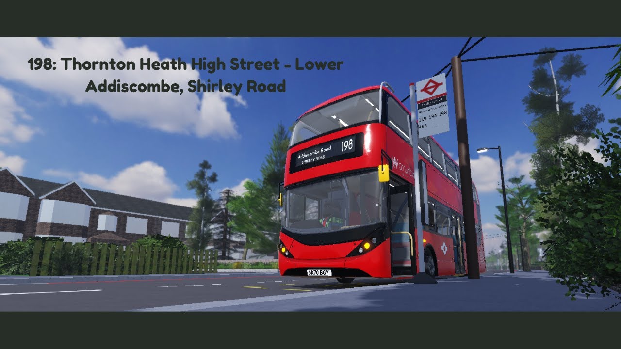 198 to Shirley |  Full Route View on E400 City Arriva | Roblox Croydon v1.3