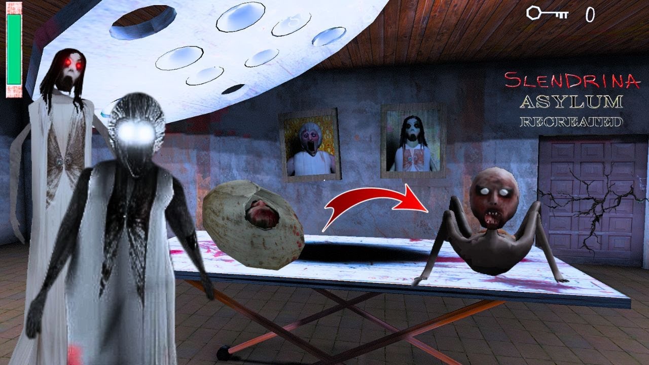 Slendrina Asylum Recreated (PC) With Baby Spider Full Gameplay 