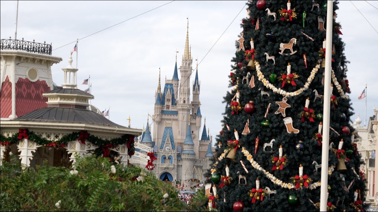Magic Kingdom Christmas Decorations 2019 4K Tour | Walt Disney World Orlando Florida
