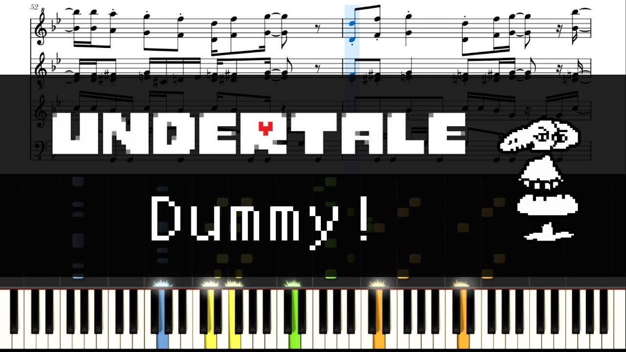 【UNDERTALE】Dummy!/怒りのマネキン！ ピアノ連弾 楽譜 Piano duet Sheet music