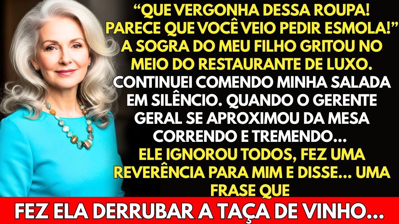 A sogra do meu filho riu da minha roupa simples no jantar... Ela só não contava que eu era dona...
