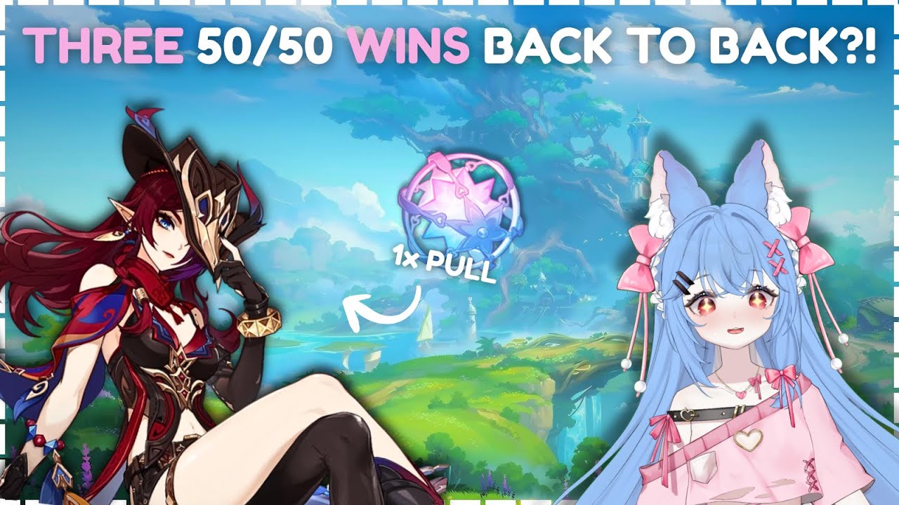 THREE 50/50 WINS! WILL SHE LOOSE?! | #vtuber #genshinimpactgameplay