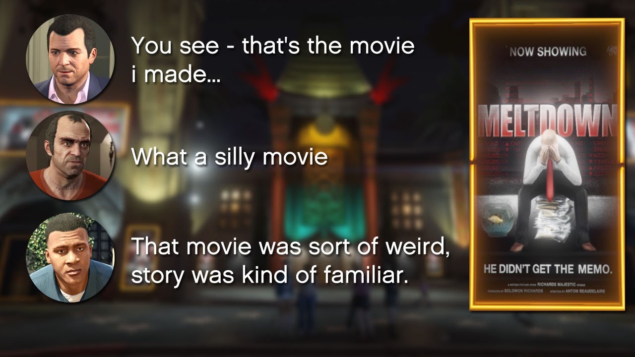 Michael Feels Proud of The Movie He Made - GTA 5 (Hang Out) All Friends' Reactions