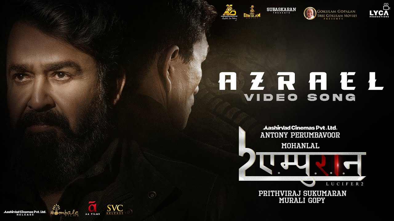 Azrael Video Song HINDI - L2E Empuraan | Mohanlal | Prithviraj Sukumaran | Deepak Dev | Usha Uthup