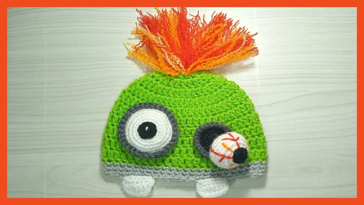 Gorro Zombie en Crochet disfraz de Halloween para niños - Tutorial paso a paso ganchillo