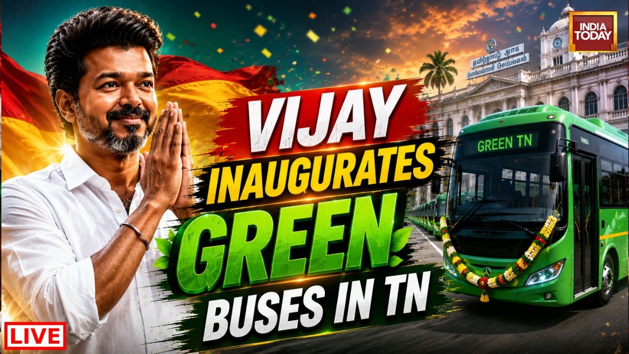 LIVE: Tamil Nadu CM Vijay Inaugurates 120 CNG Buses | Free Bus Travel For Women Expanded | #vijay