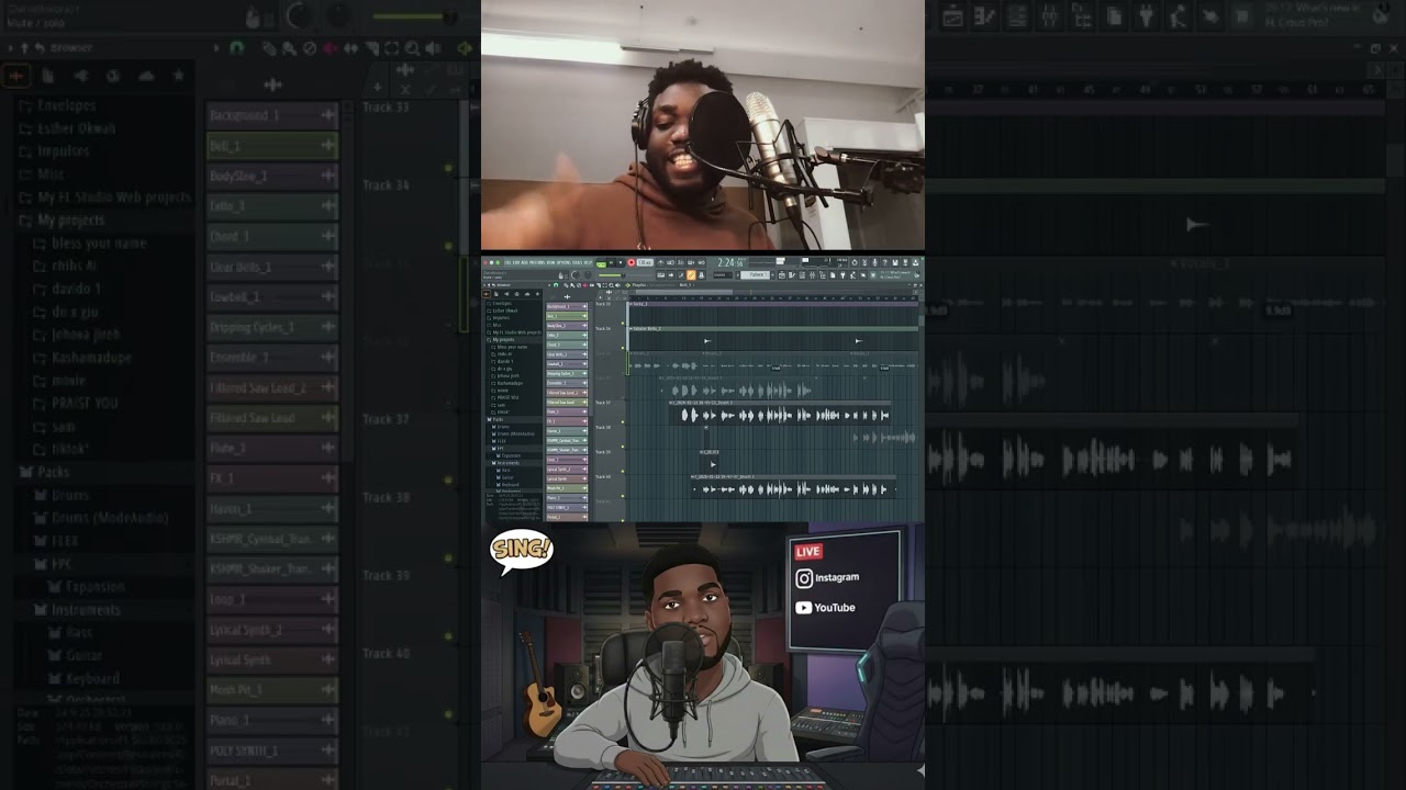 DN Recording a new song Live on TikTok (