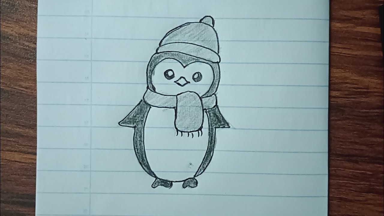 Cute Penguin Drawing | Easy Pencil Art