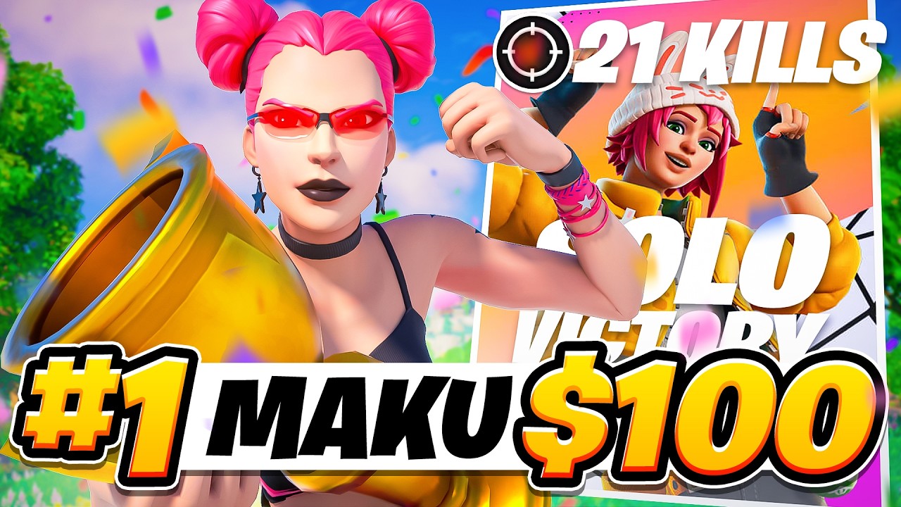 21 KILL WIN SOLO CASH CUP FINALS 🏆 | Maku