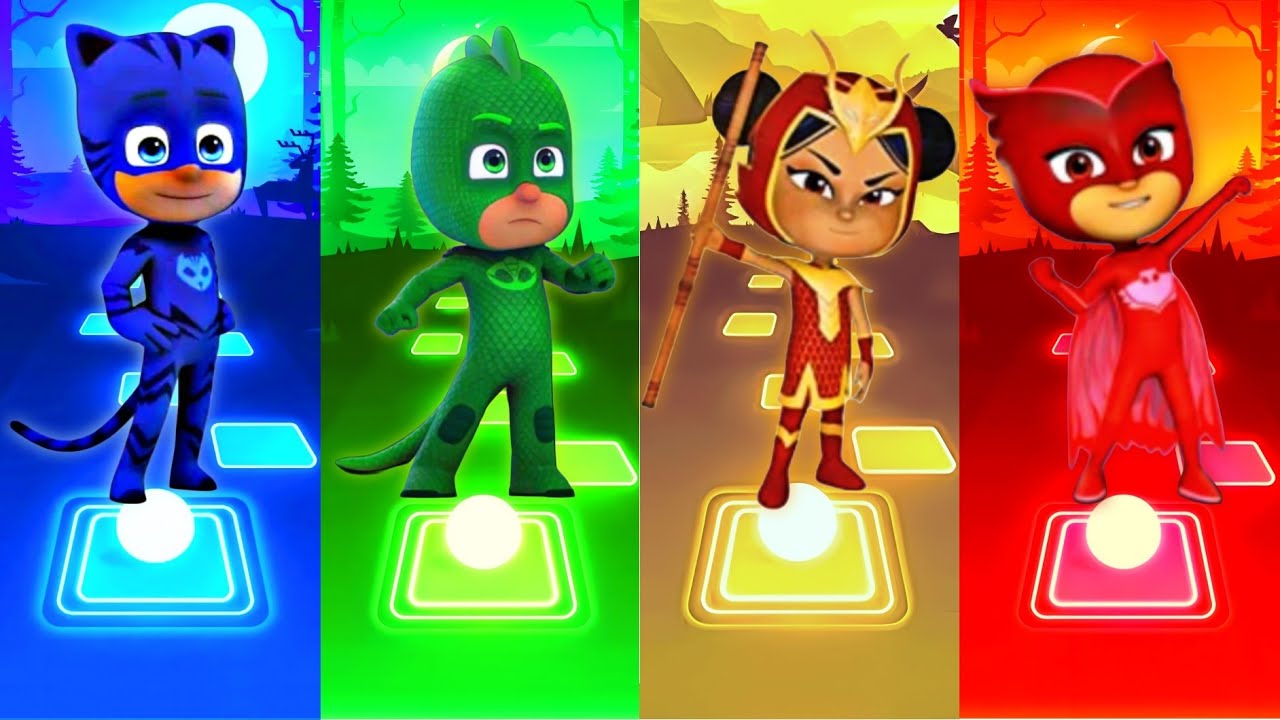 PJ Masks: Catboy 🆚 Gekko 🆚 An Yu 🆚 Owlette🎶 Tiles Hop EDM Rush