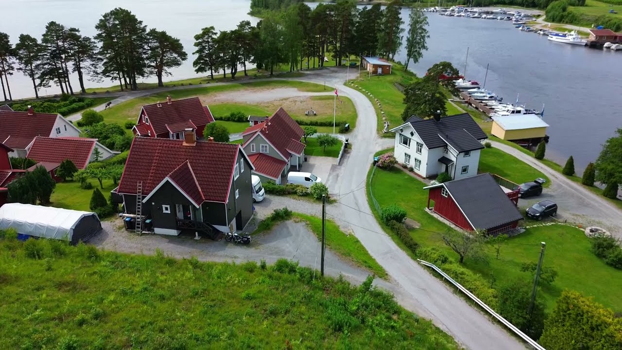 Akkerhaugen village in Midt-Telemark county, Norway.lake Norsjø #drone  #videos #travel