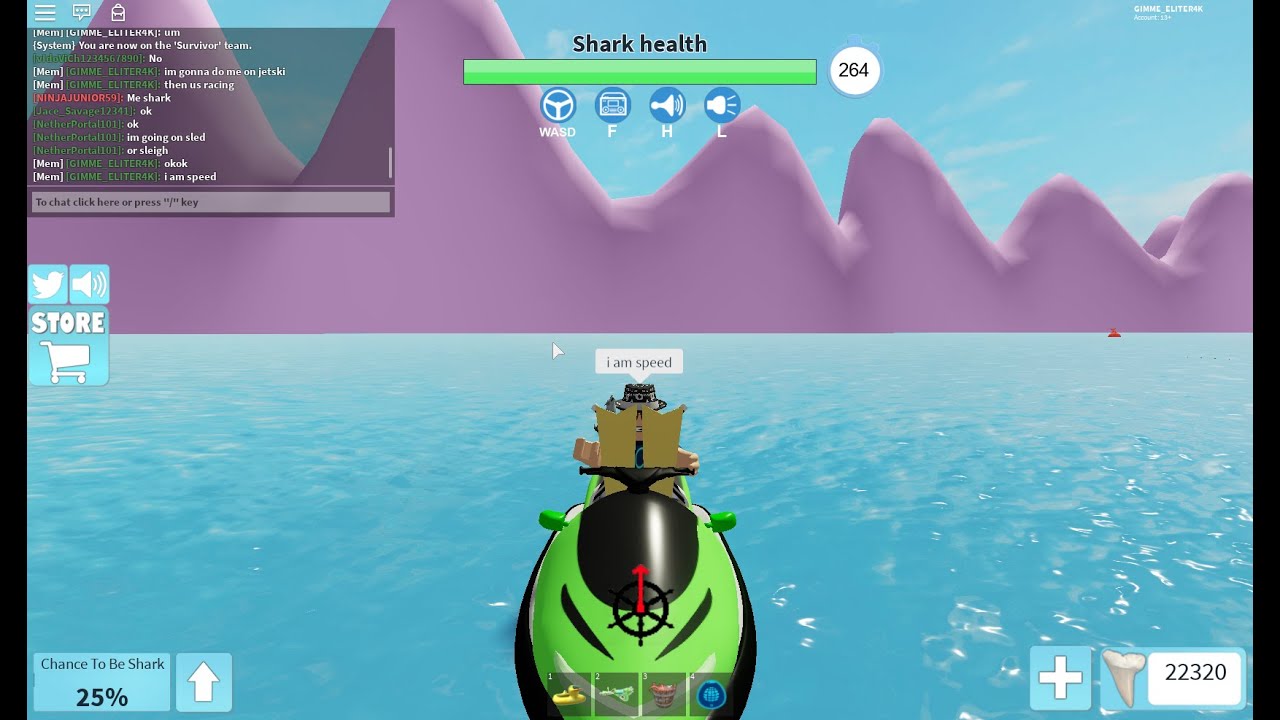jetski speed glitch (roblox sharkbite)