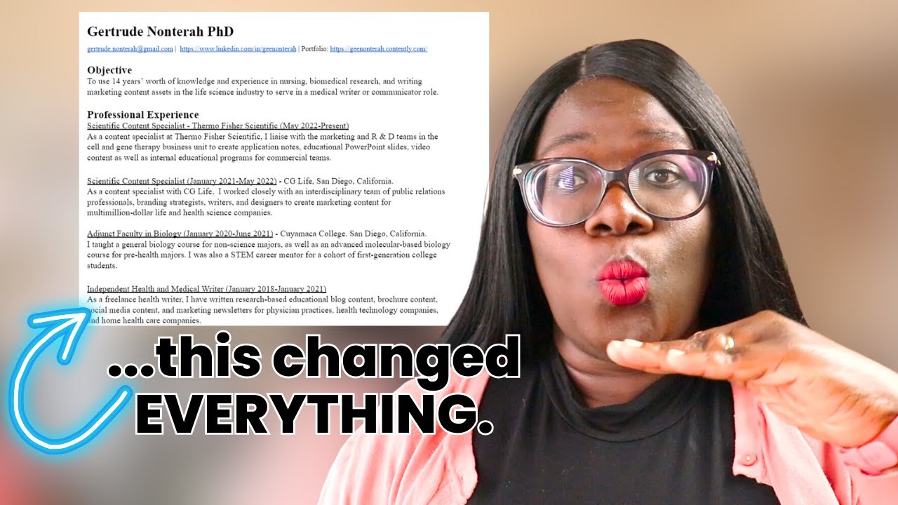 The resume that landed me my first MEDICAL WRITER job: a breakdown!